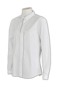 R161 恤衫訂造 度身訂造恤衫  撞色門襟設計 訂製白色襯衫  恤衫專門店
